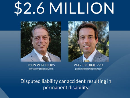 $2.6 Million Settlement Achieved in Disputed Liability Car Accident Case