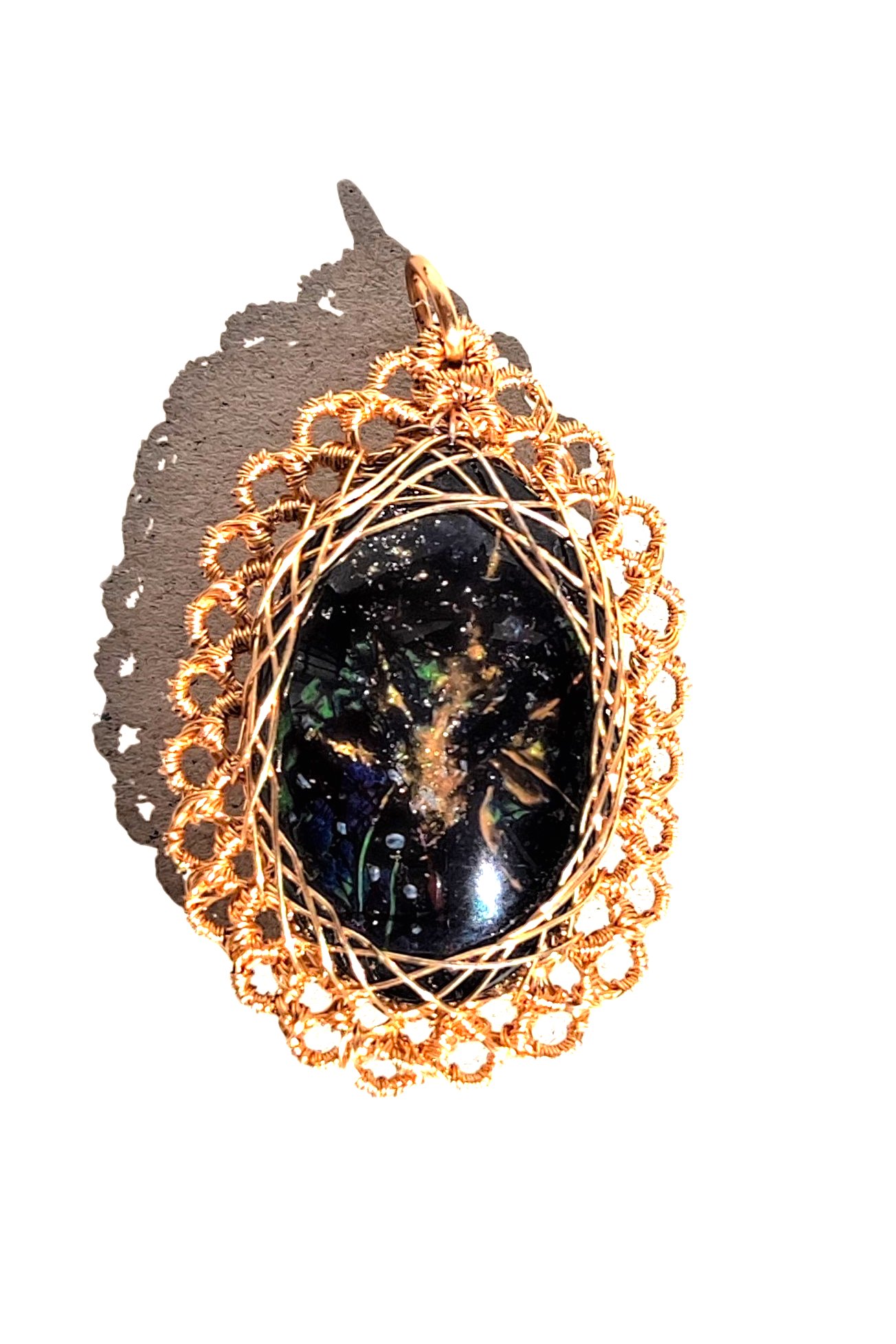 B10. Pandantiv Big-Bang, Nasterea Universului pe sticla pictata manual