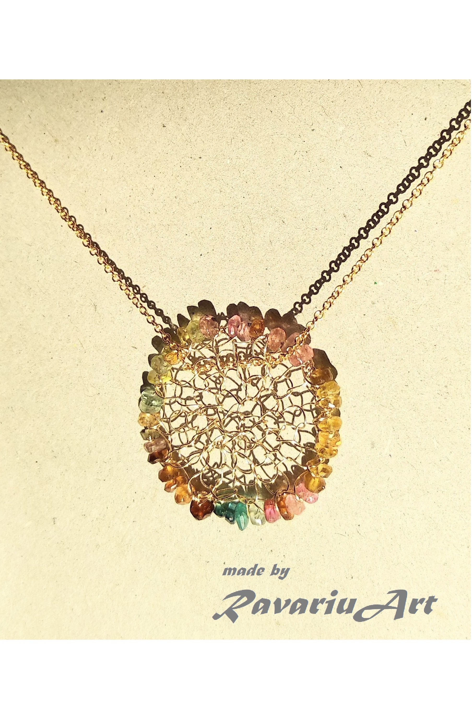 B34. Pandatinv Extra fin cu Turmalina de toate culorile