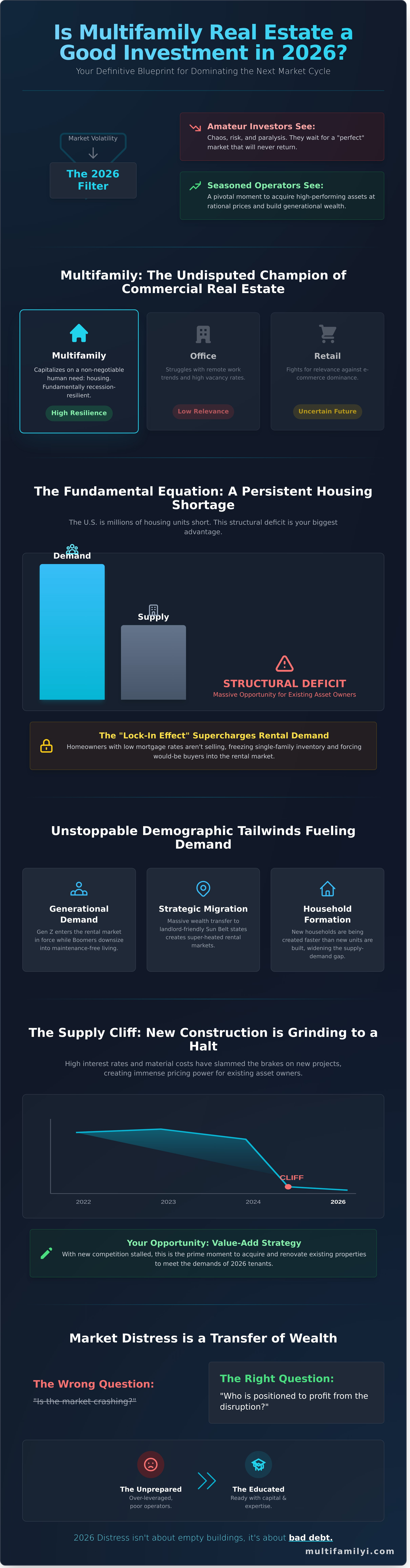 Is multifamily real estate a good investment 2026 infographic - visual guide
