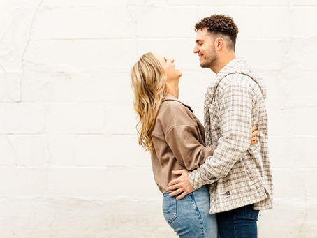 Downtown Lemont Engagement Session | Amy & Ryan