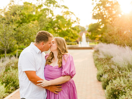 Cantigny Garden Summer Engagement Session | Kaylee and Cameron