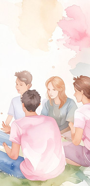 Firefly_group of white college students sitting in a circle talking to each other 586758 (