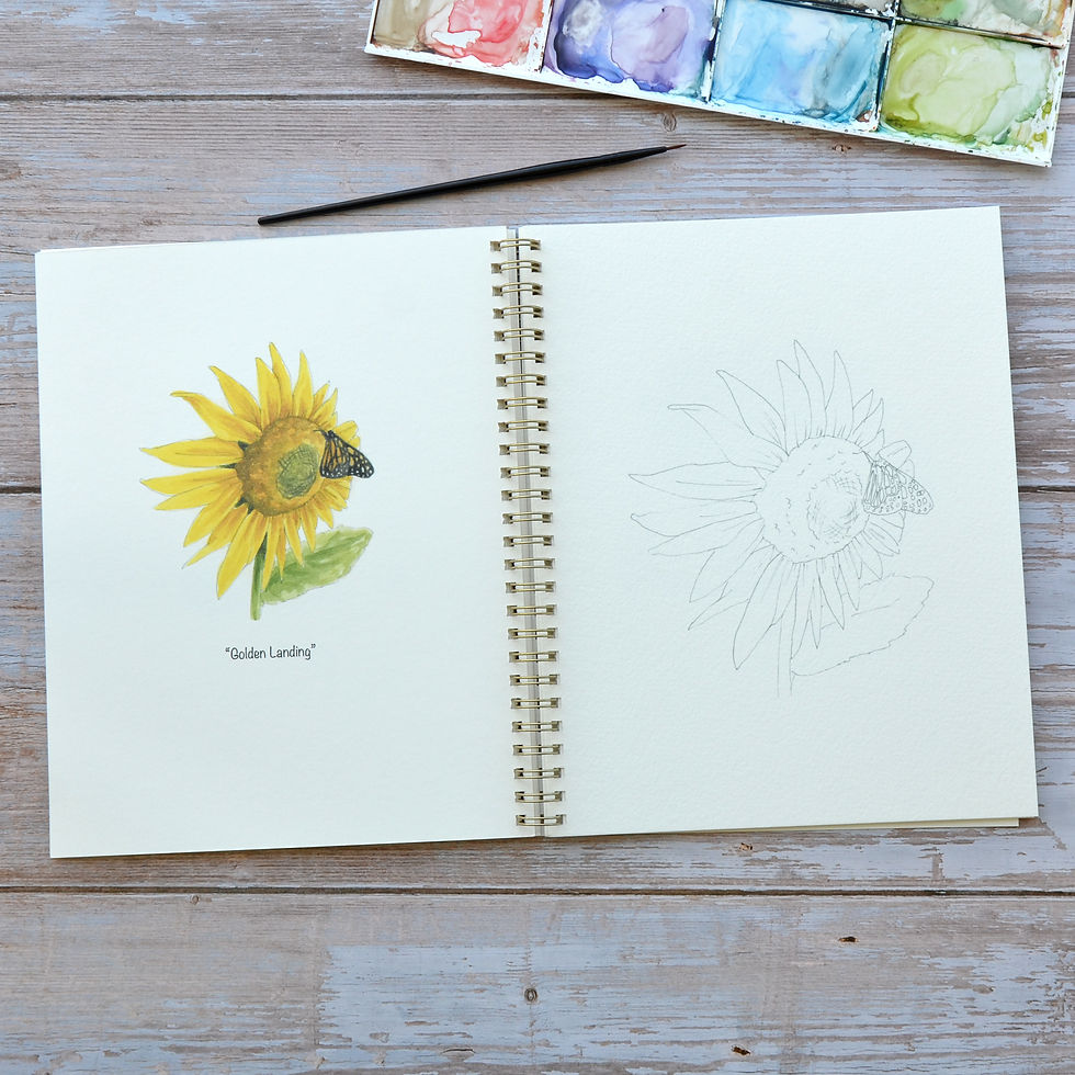 Thumbnail: Sunflower Watercoloring Book