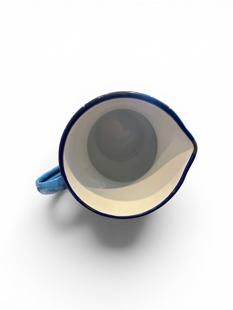 Thumbnail: Vintage Weston Due Leoni Bassano Enamel Blue Pitcher 