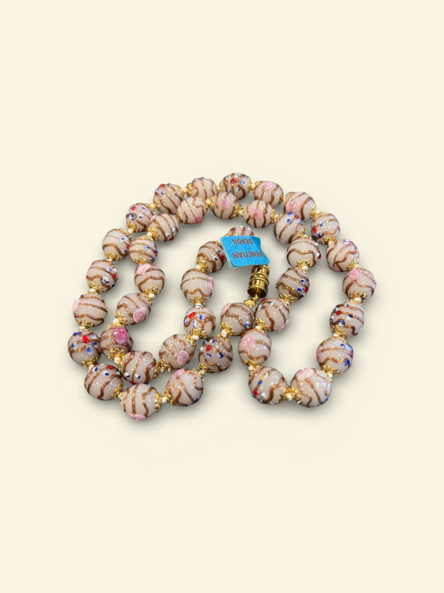 Vintage Italian Venetian Murano Bead 24" Necklace