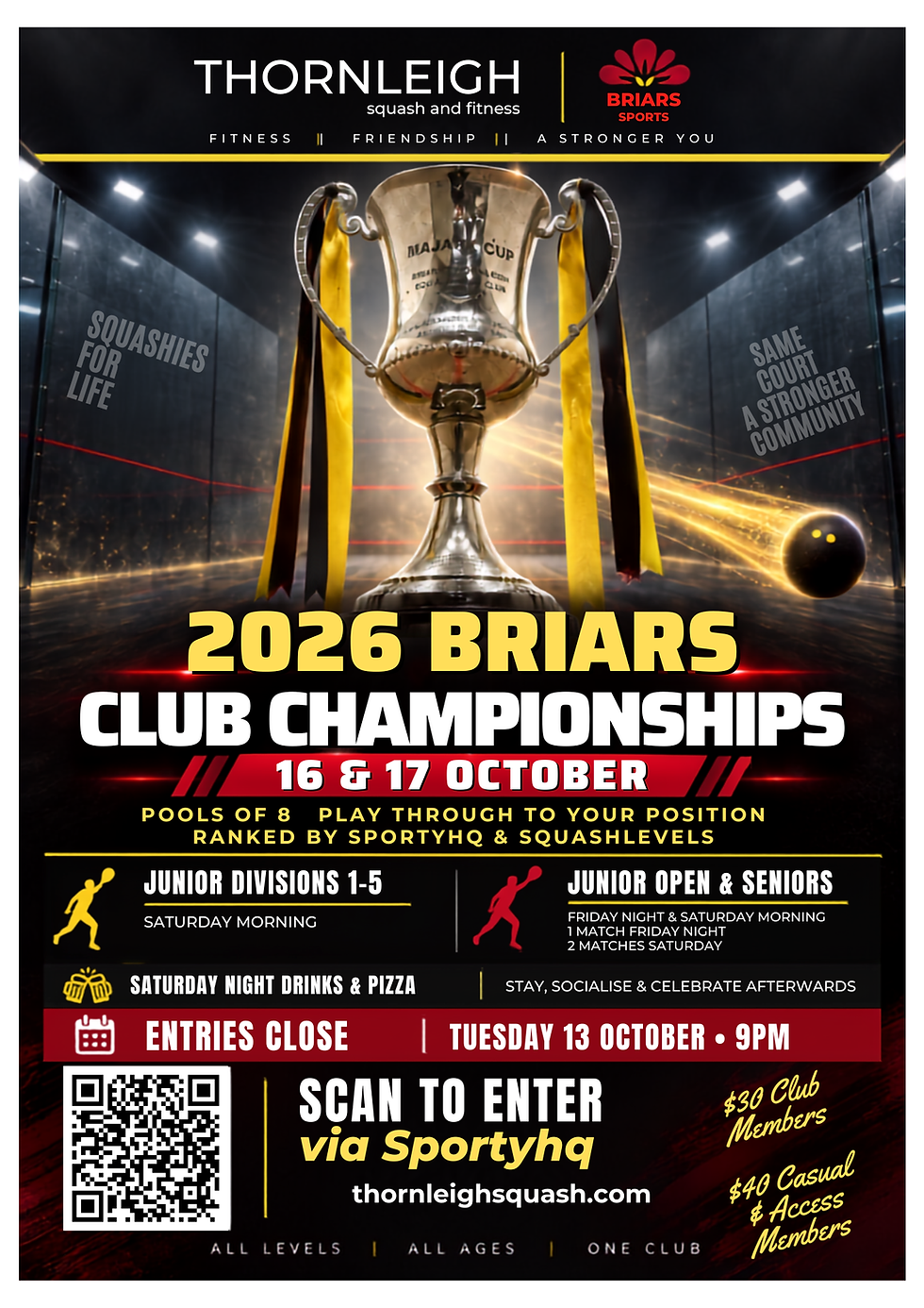 CLUB CHAMPIONSHIPS ENTRIES NOW OPEN