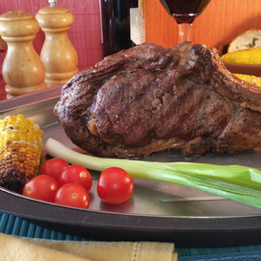 Grilled Bison Tomahawk Steak