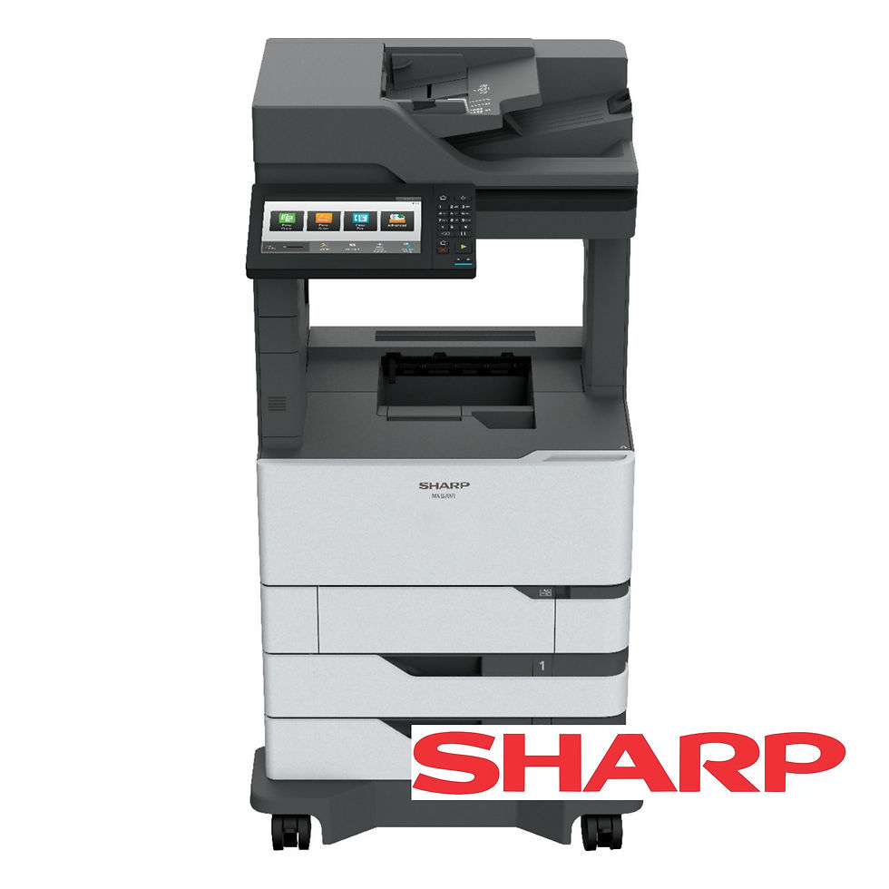 Sharp MX-B557F / MXB557F A4 mono multifunctional printer front view