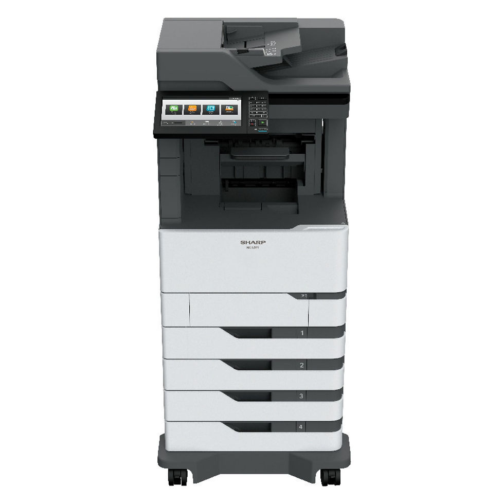 Thumbnail: Sharp MX-B707F / MXB707F A4 mono multifunctional printer with extra paper trays and finisher