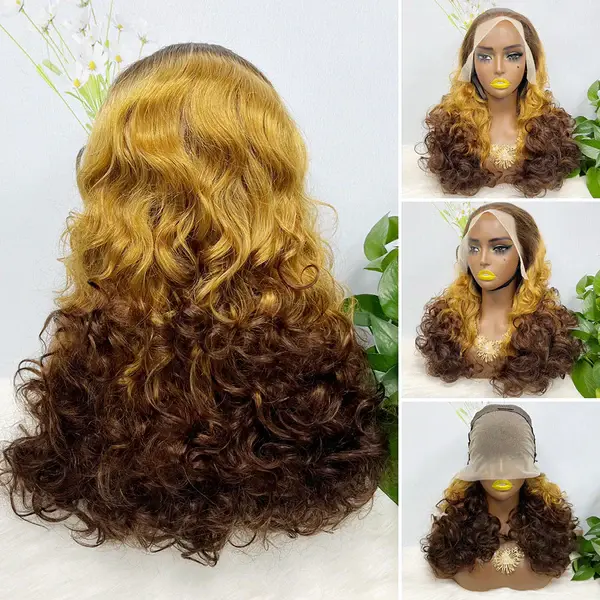 Thumbnail: DD 13*4 Lace Wig Fumi Natural Human Hair Lace Wigs Color 1B 250% Density