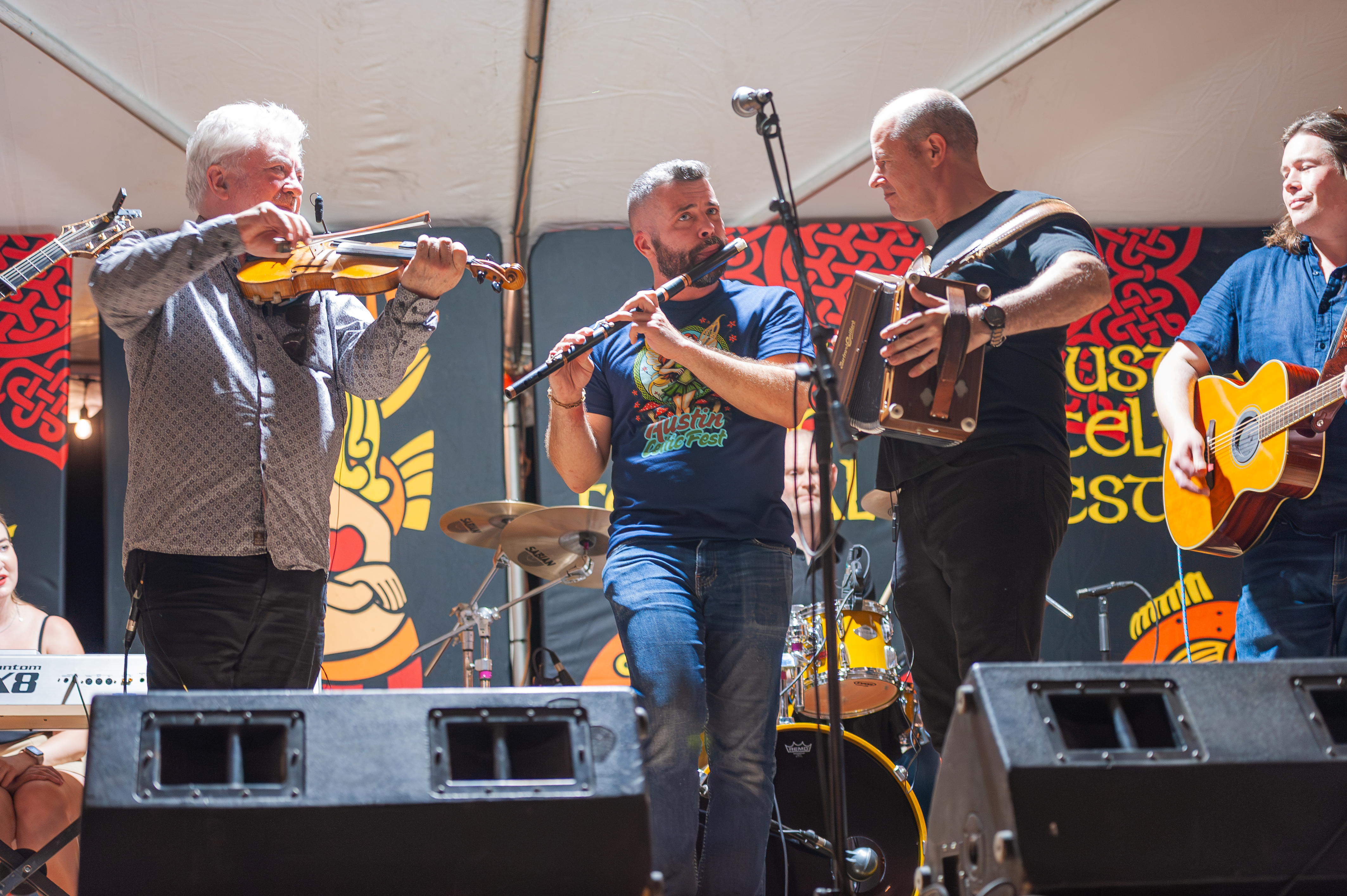 Crowd enjoying music at the Austin Celtic Festival