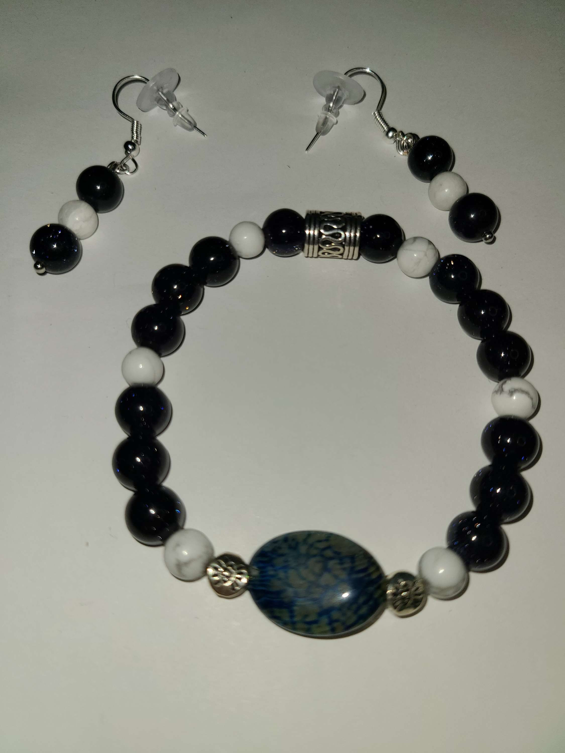 Dragon skin stone howlite obsidian set