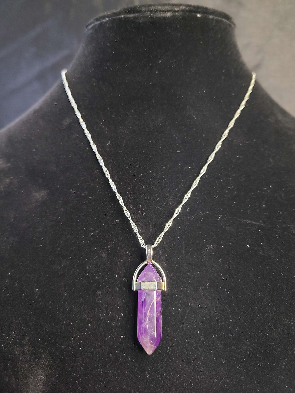 Thumbnail: Amethyst on silver chain 925