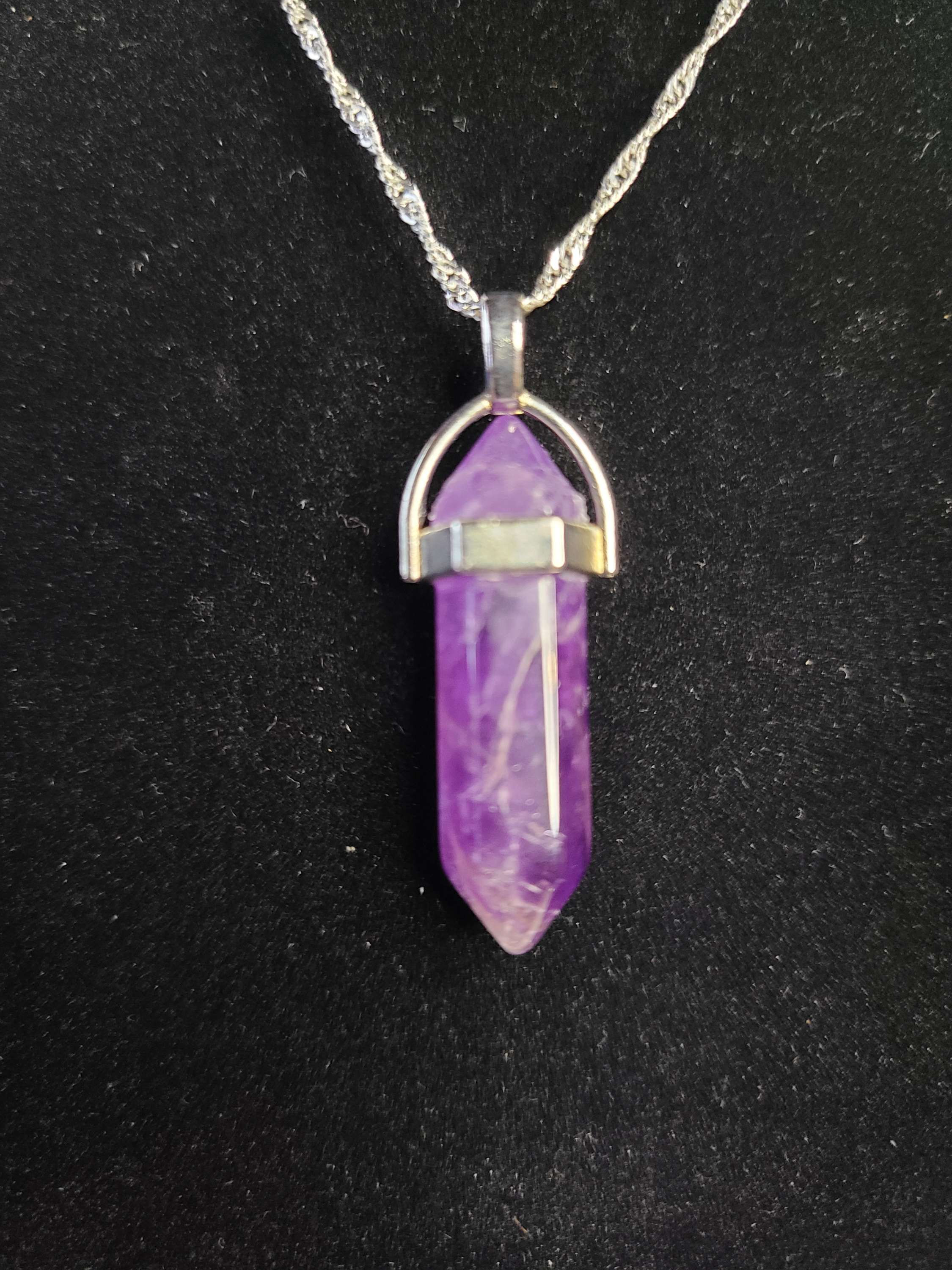 Amethyst on silver chain 925