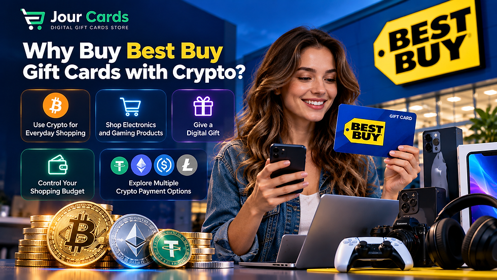 Benefits of buying Best Buy gift cards with crypto in the USA – Jour Cards