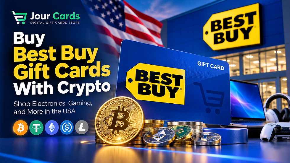 Buy Best Buy gift cards in the USA with crypto – Jour Cards 2026 guide