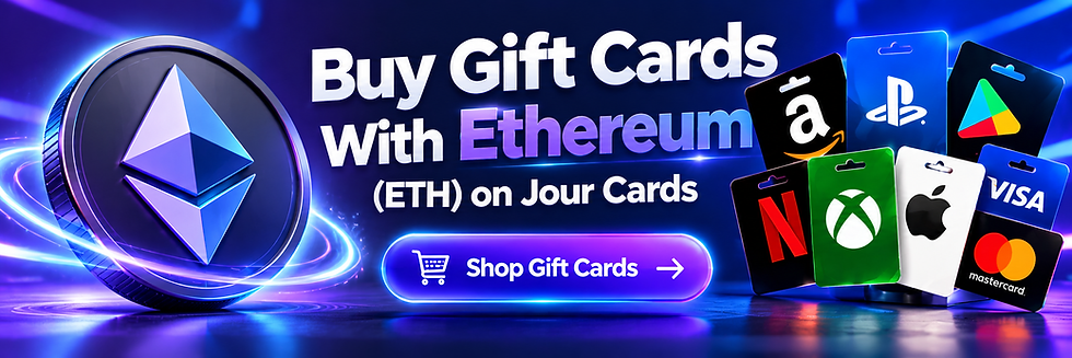 Buy gift cards with Ethereum on Jour Cards
