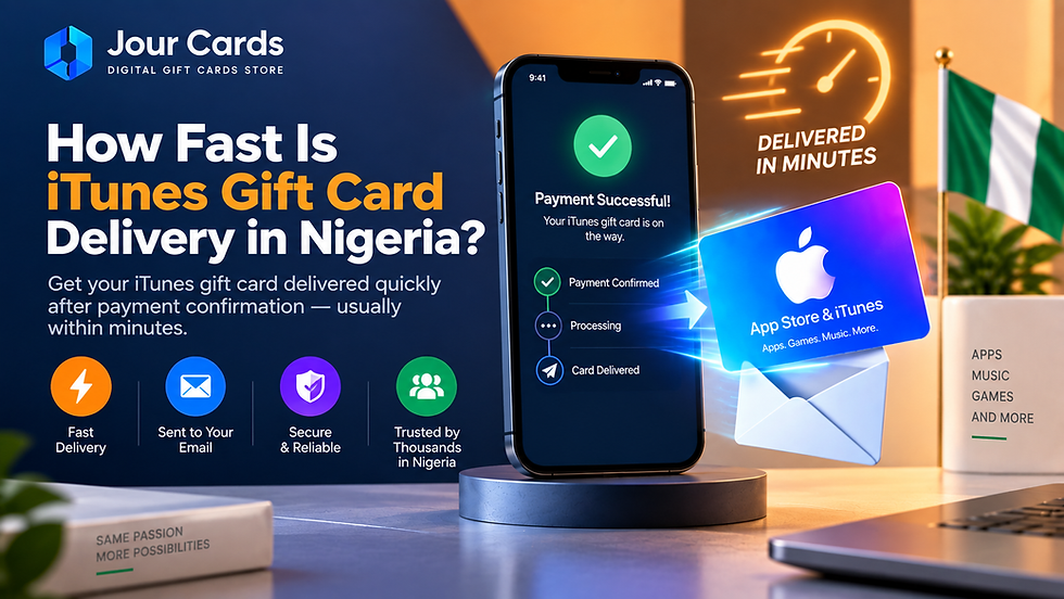 How fast is iTunes gift card delivery in Nigeria
