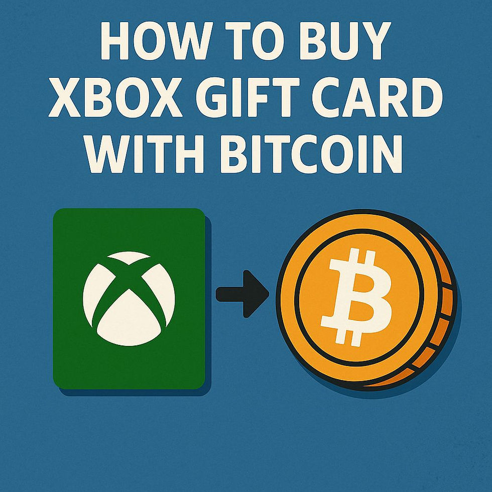 How to Buy Xbox Gift Card with Bitcoin and Crypto