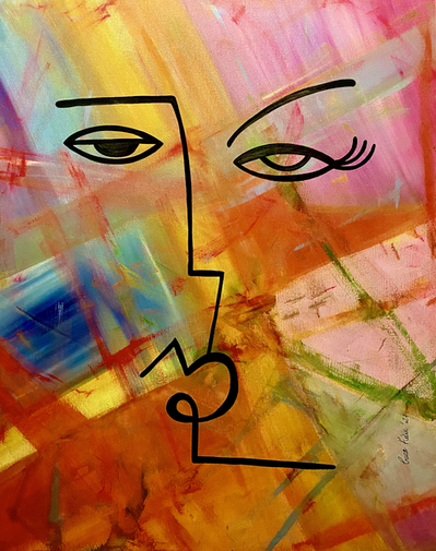 Glória, arte de Crico Félix. Quadro. Tela.