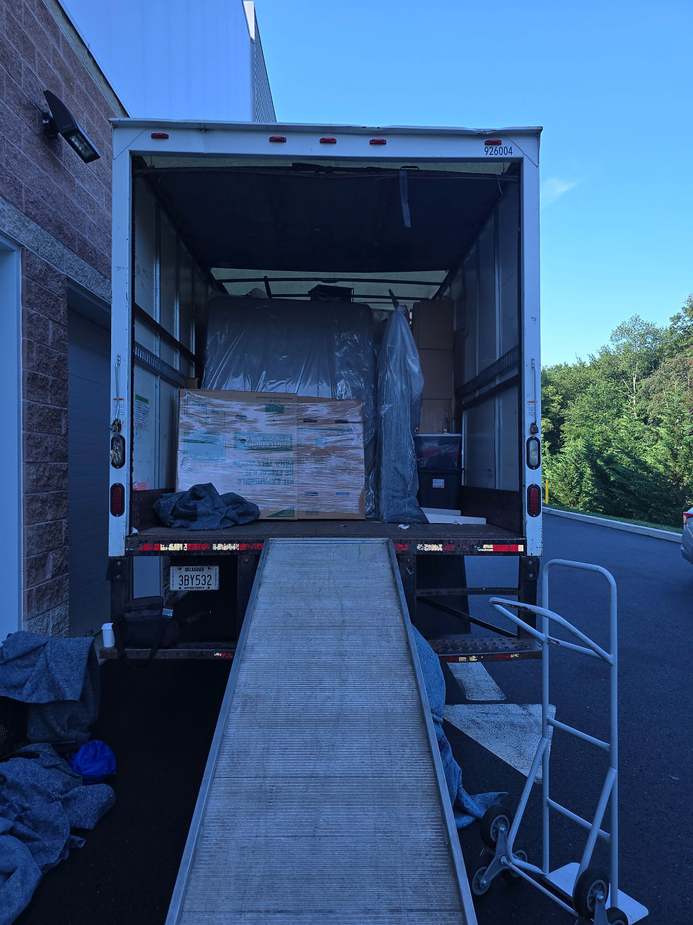 Moving trucks on the road