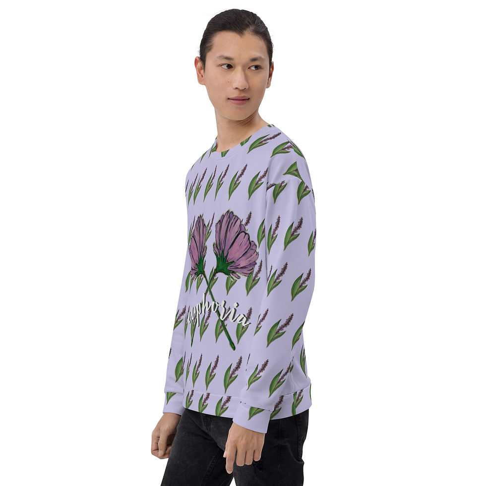 Miniatura: Lilac Euphoria Unisex Sweatshirt