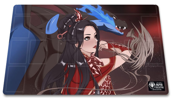 Dromai & Mega Charizard Custom Flesh and Blood Playmat Pokemon