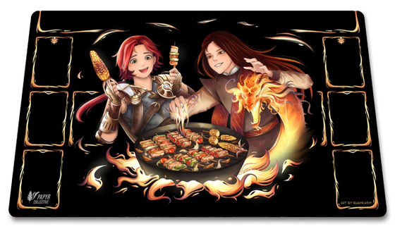 Kano and Dash BBQ Artwork Flesh and Blood Custom Playmat