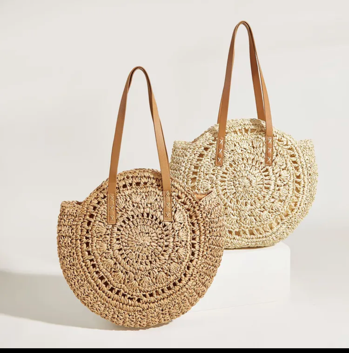 Womens Large Straw Beach Weave Bag