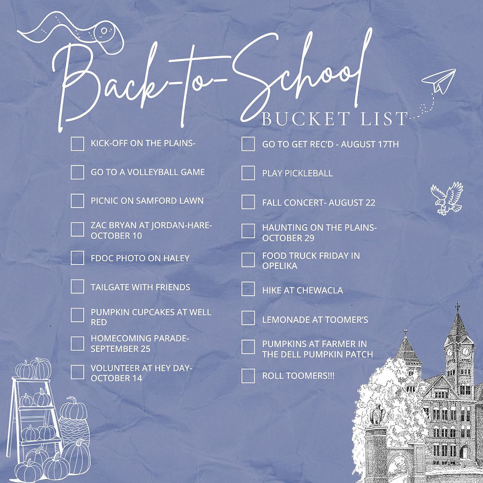 Graphic showing the bucket list.