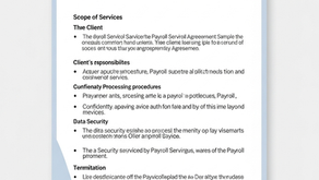 Payroll Service Agreement Sample 