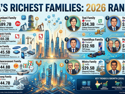 Asia's Richest Families: 2026 Ranking