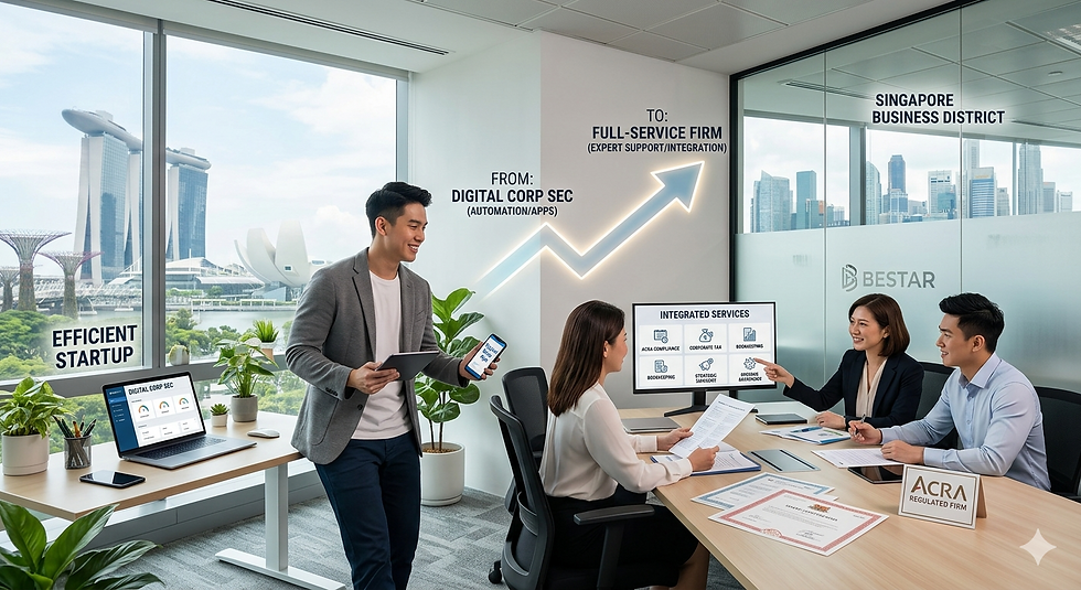 Switch from Digital Corporate Secretary to Full-Service Firm in Singapore