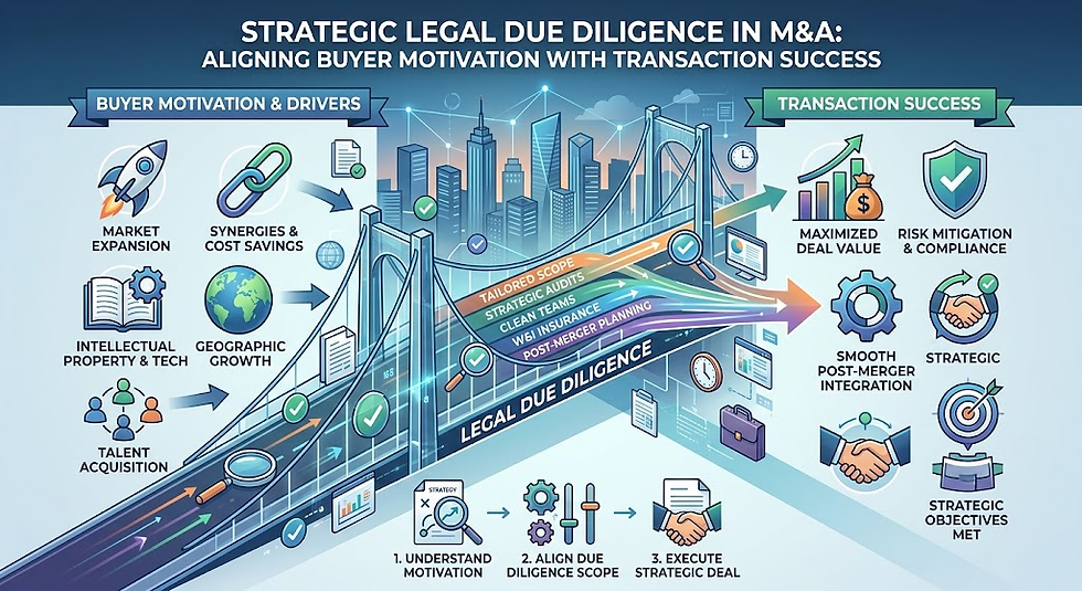 Strategic Legal Due Diligence in M&A: Aligning Buyer Motivation with Transaction Success | Bestar