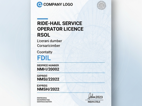Ride-hail Service Operator Licence (RSOL)