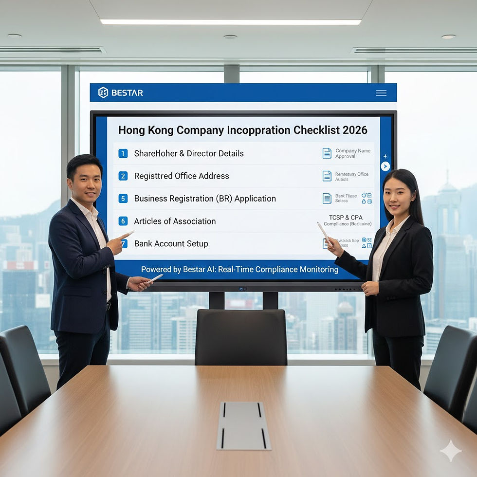 Hong Kong Company Incorporation Checklist 2026 by Bestar