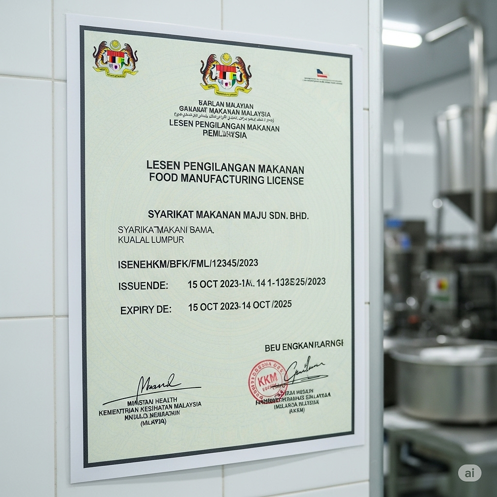 Food Manufacturing License: Malaysia | Bestar