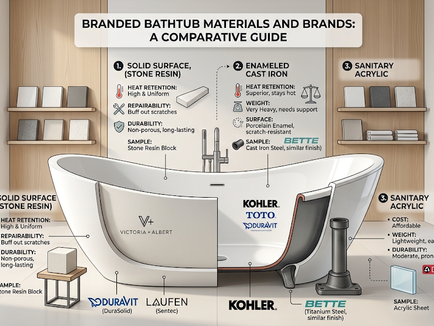 Branded Bathtub Materials and Brands