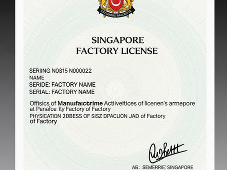 Singapore Factory License