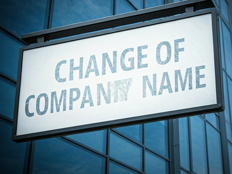 Change of Company Name