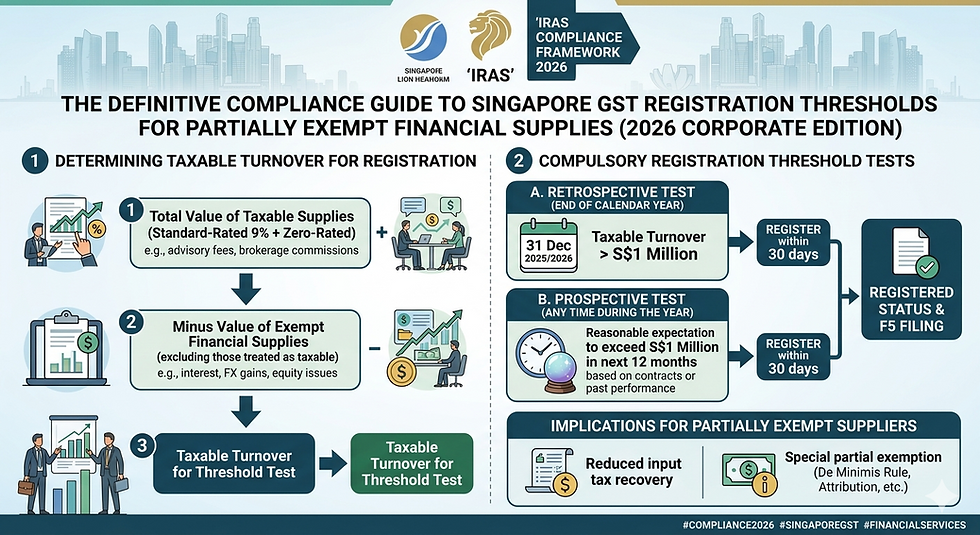 The Definitive Compliance Guide to Singapore GST Registration Thresholds for Partially Exempt Financial Supplies (2026 Corporate Edition)