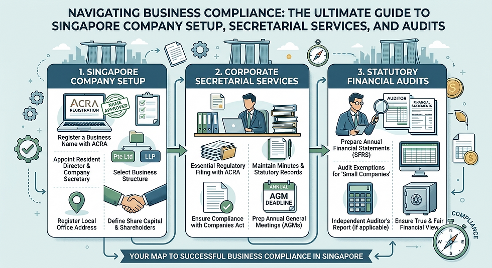 Navigating Business Compliance: The Ultimate Guide to Singapore Company Setup, Secretarial Services, and Audits