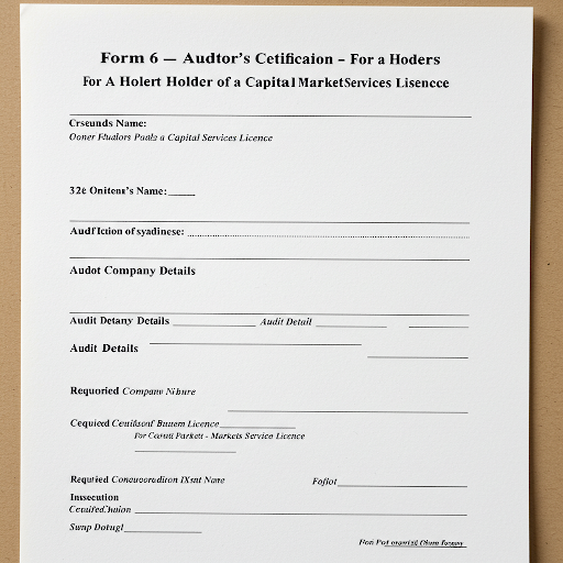 Form 6 - Auditor’s Certification - For a Holder of a Capital Markets Services Licence | Bestar