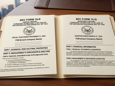 SEC Form 10-K and Form 10-Q USA