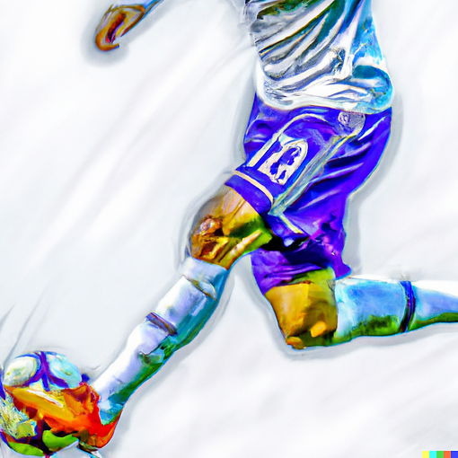 DALL·E 2022-10-17 09.47.26 - a realistic pen oil painting of a professional football playe