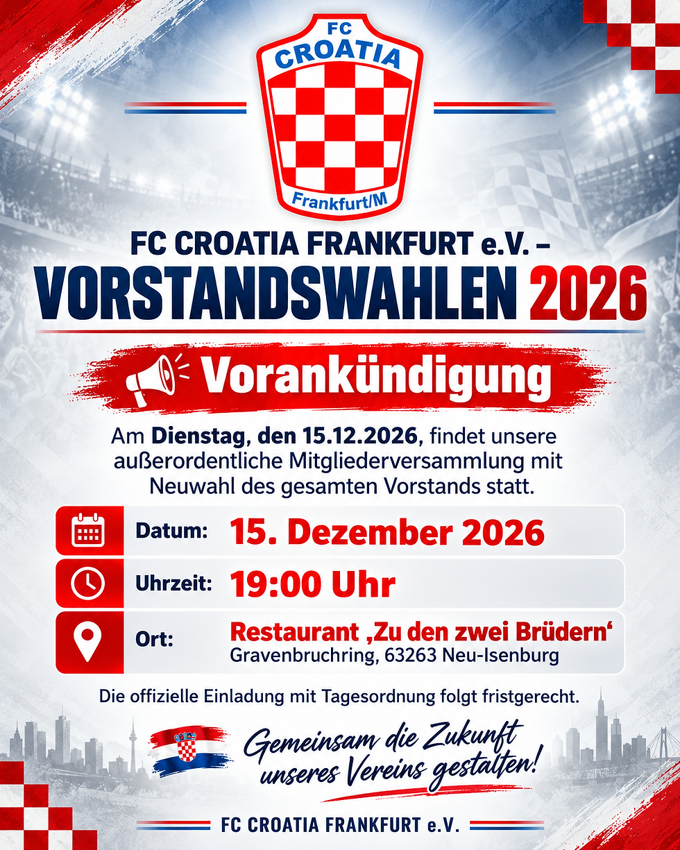 FC Croatia Frankfurt_ Vorstandswahlen 2026