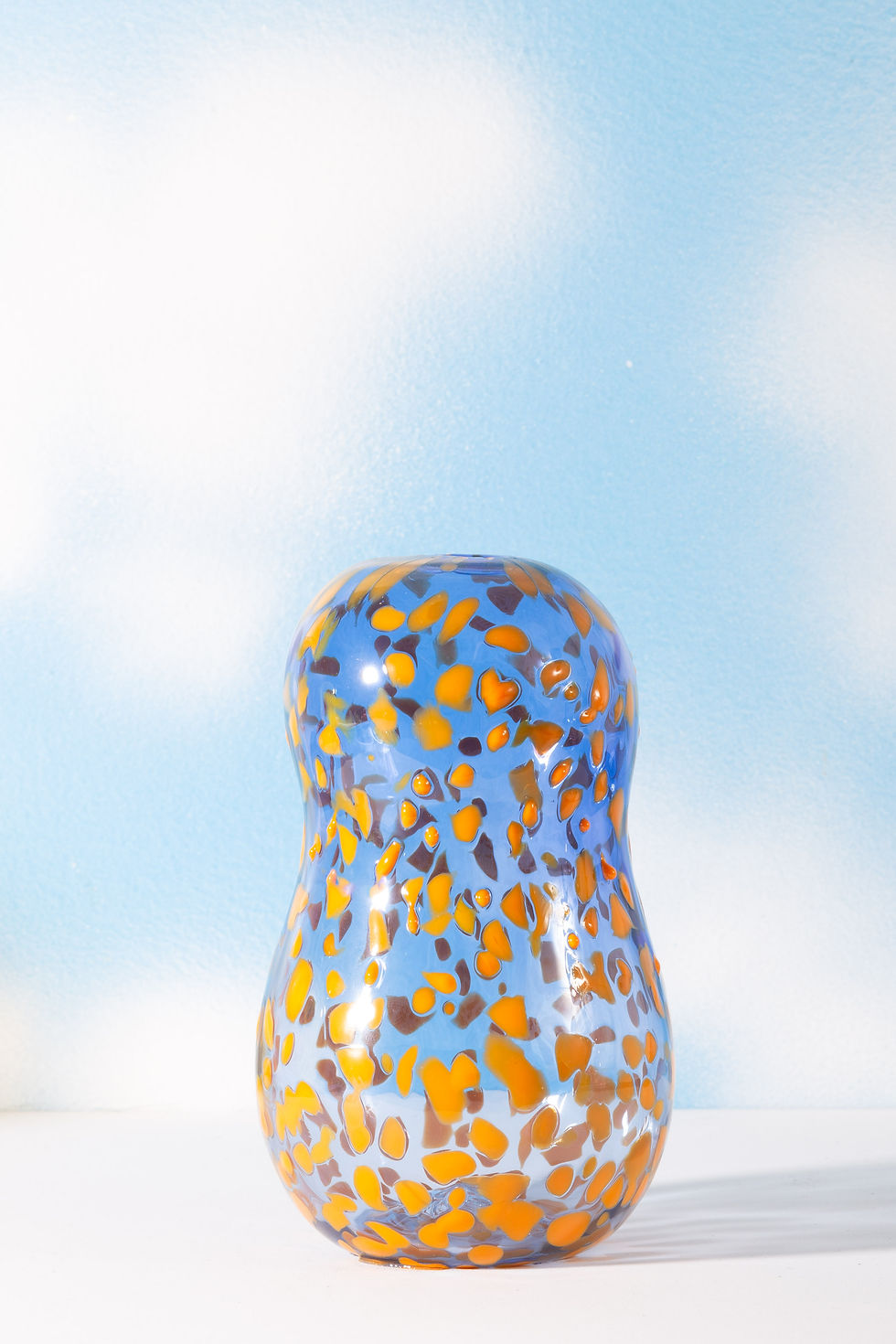 Blue Peanut Bud Vase