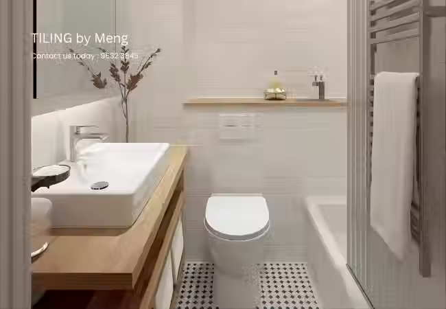 Japandi-inspired modern bathroom
