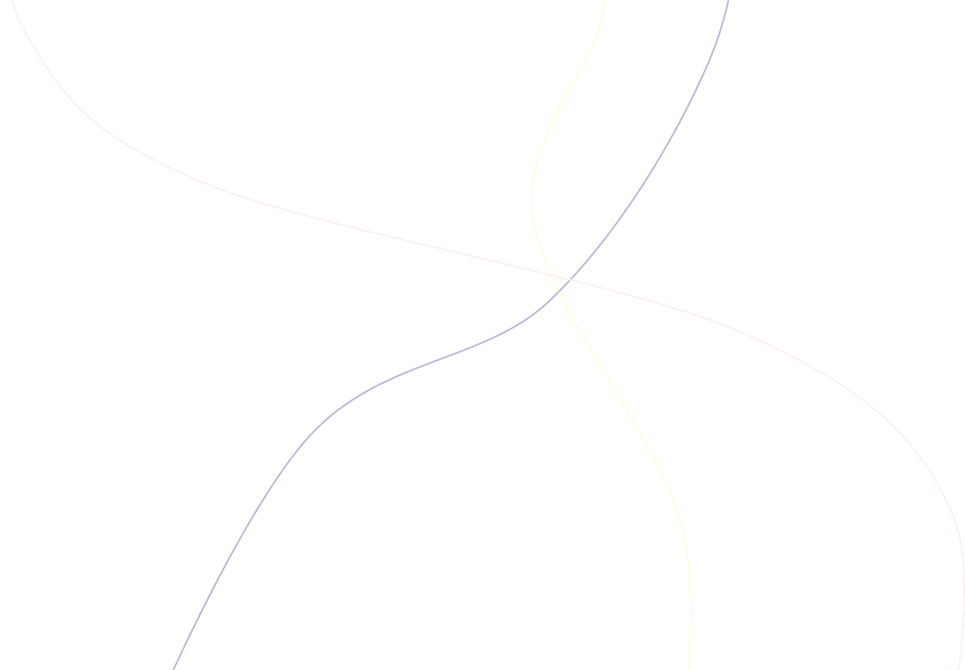 Purple, pink and yellow lines crossing each other